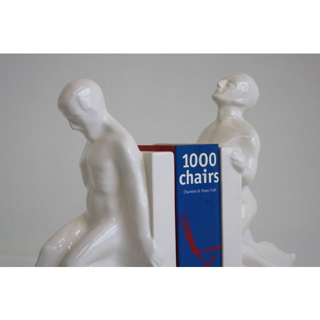 Ceramic Vintage Dutch Art Deco Bookends by Godefridus Boonenkamp, 1925, Set of 2 For Sale - Image 7 of 12