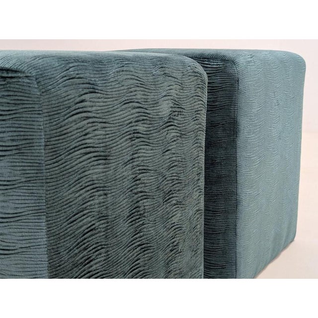 Teal Velvet Ottomans from Sable Interiors, Set of 2 For Sale - Image 8 of 13
