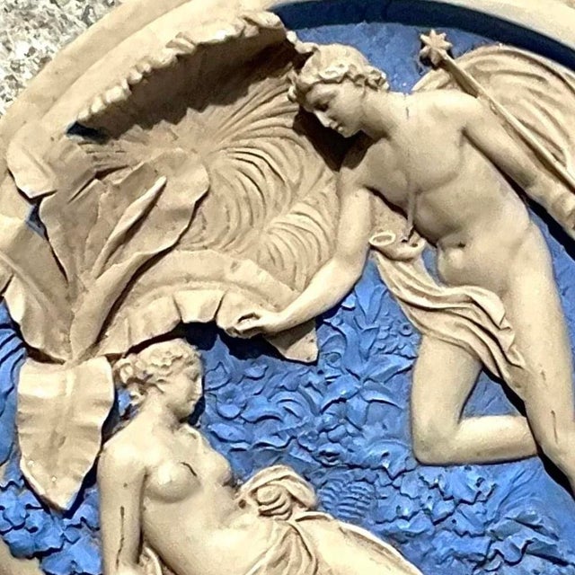 Mid 20th Century Vintage Regency Resin Italian Frieze Medallion For Sale - Image 14 of 14