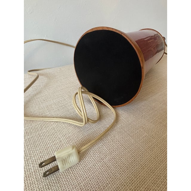 Vintage Mid-Century Modern William Manker Studio California Art Pottery Lamp Blue Pink Ombre For Sale - Image 18 of 18