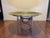 Middle Eastern Hand Engraved Brass Tray With Teak Folding Table Base For Sale In Los Angeles - Image 6 of 12