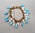 Vintage Napier Book Piece Goldtone Blue & Turquoise Art Glass Charm Bracelet, 1967 For Sale - Image 11 of 15