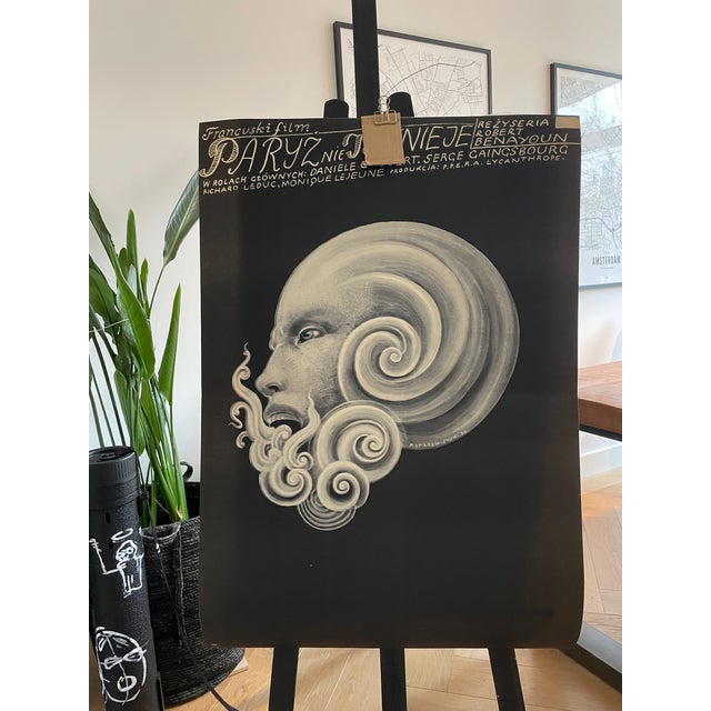 Abstract Franciszek a.b. Bilberstein-Starowieyski (1930-2009), Paris N'existe Pas 1969, Orginal Exibition Poster, Printed in 1970 For Sale - Image 3 of 9