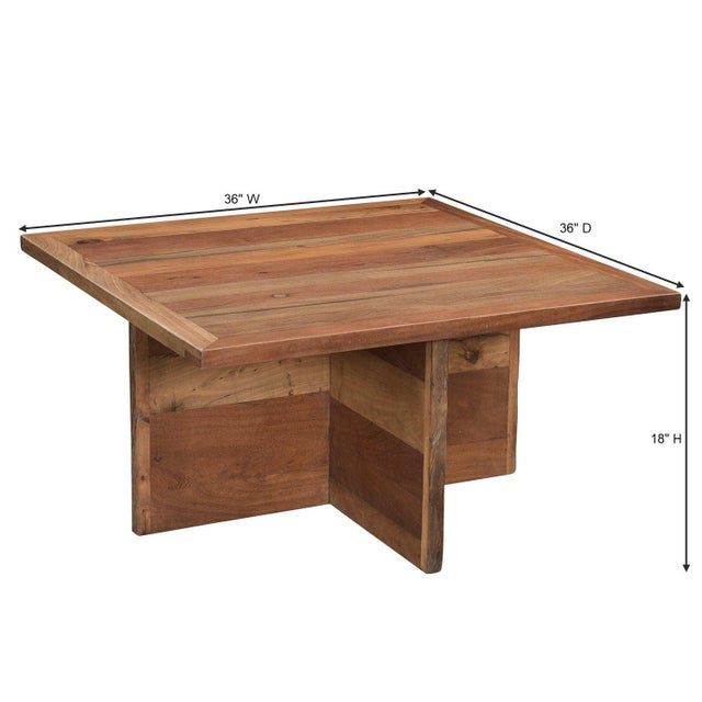 Far Pavilions 1990s Solid Wood Square Coffee Table With Pull Out Seating Stools For Sale - Image 4 of 7