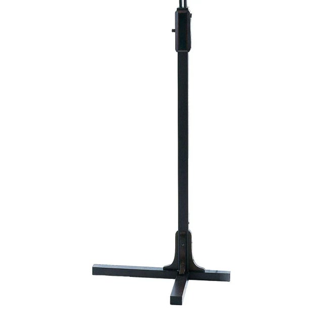 Nova 1960s Nova of California Mid Century Natural Mica Floor Lamps - 86" Espresso Wood , Bronze & Amber Mineral Mica, Dimmer Switch For Sale - Image 4 of 12