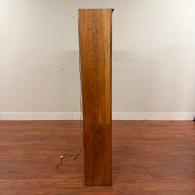 Late 20th Century Vintage Cherry Display Bookcase Cabinet For Sale - Image 5 of 8