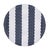 Tobias 24 in. Seat Height Round Rattan Backless Counter Stool, White/Navy Stripe/ Natural Rattan Frame For Sale In Chicago - Image 6 of 7