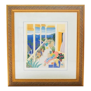 Late 20th Century Thomas McKnight - Gustavia,Silkscreen Print on Paper For Sale