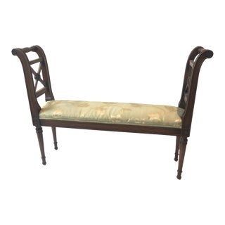 1960s French Louis XVI Narrow Bench For Sale