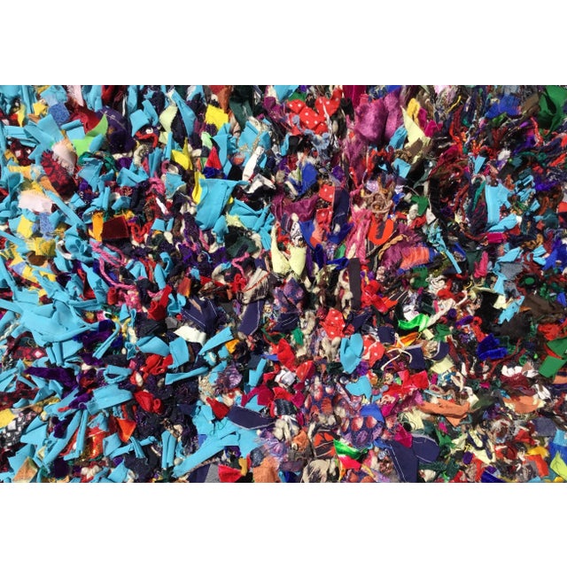 Vintage Handmade Shaggy Rug - 27" X 51" For Sale - Image 4 of 9