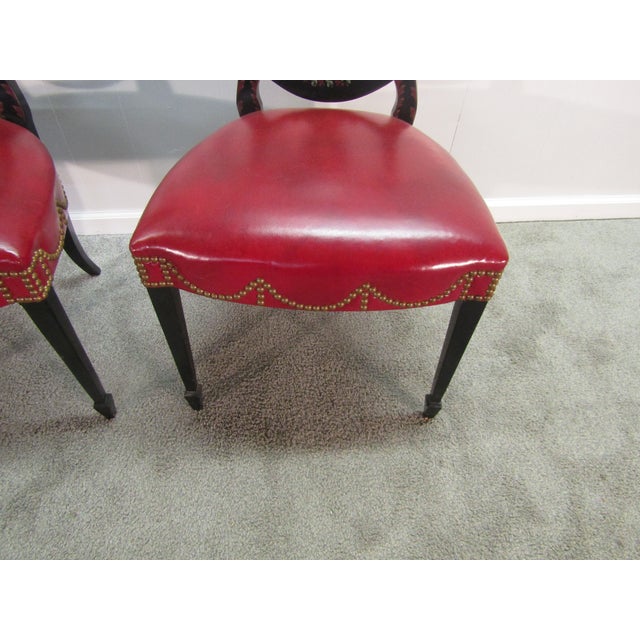 Karges Albert and Edwin Collection Pair of Paint Decorated Chairs For Sale - Image 6 of 12