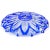 Czech Republic Bohemian Caesar Blue Crystal Clear Decorative Flower Design Cut Glass Bowl Plate For Sale - Image 9 of 9