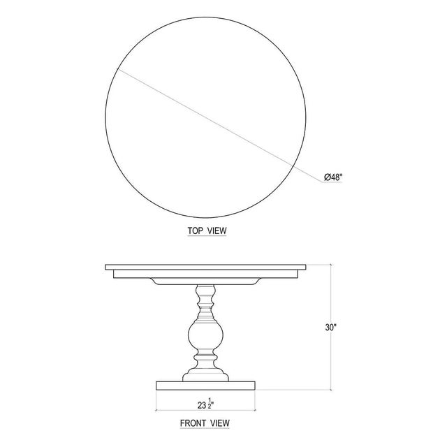 Not Yet Made - Made To Order 48 Round Pedestal Dining Table For Sale - Image 5 of 5