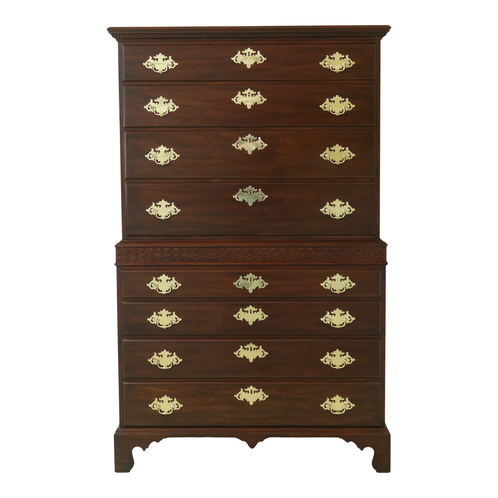 Henkel Harris Spnea Large Chippendale Mahogany Perkins Chest Chairish