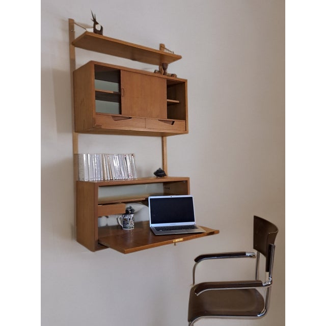 Mid-Century Scandinavian Wall-Mounted Secretary Desk by Kjell Riise, 1960s For Sale - Image 6 of 18
