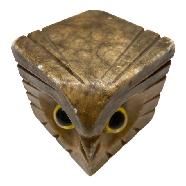 Mid Century Marble Owl For Sale