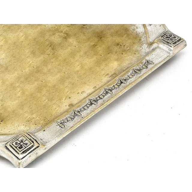 Metal Art Nouveau Tray by Argentor, 1890s For Sale - Image 7 of 11