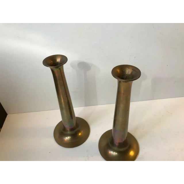 Mid-Century Brass Candlesticks by Hans Bolling for Torben Ørskov, 1960s, Set of 2 For Sale - Image 6 of 9