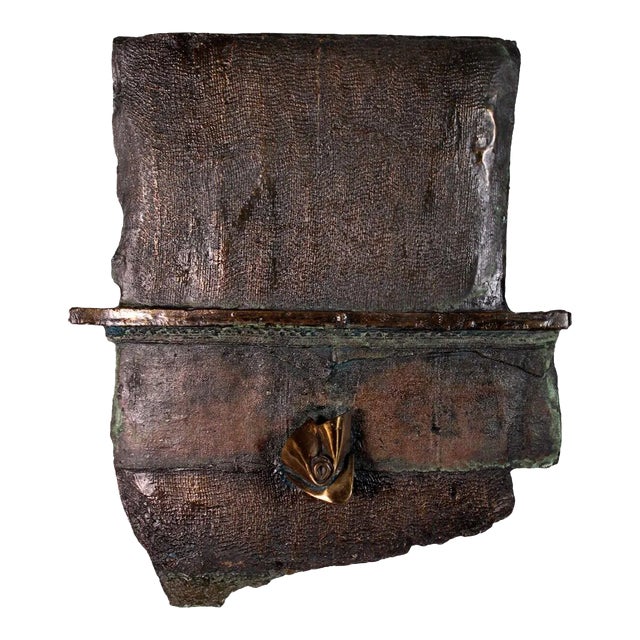 Late 20th Century Le Souvenir II Modern Polychromed Bronze Hanging Wall Sculpture Signed Sue Linburg For Sale