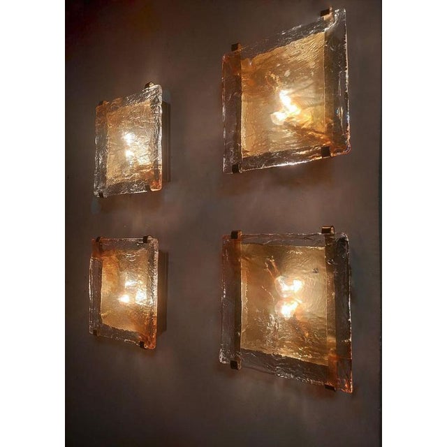 Gold Italian Murano Glass Wall Sconce, 1970s For Sale - Image 8 of 8