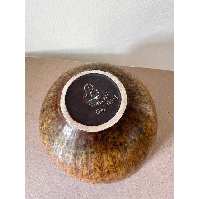 Brown Ceramic Ash Bowl by Gunnar Nylund for Rörstrand, 1960s For Sale - Image 8 of 11