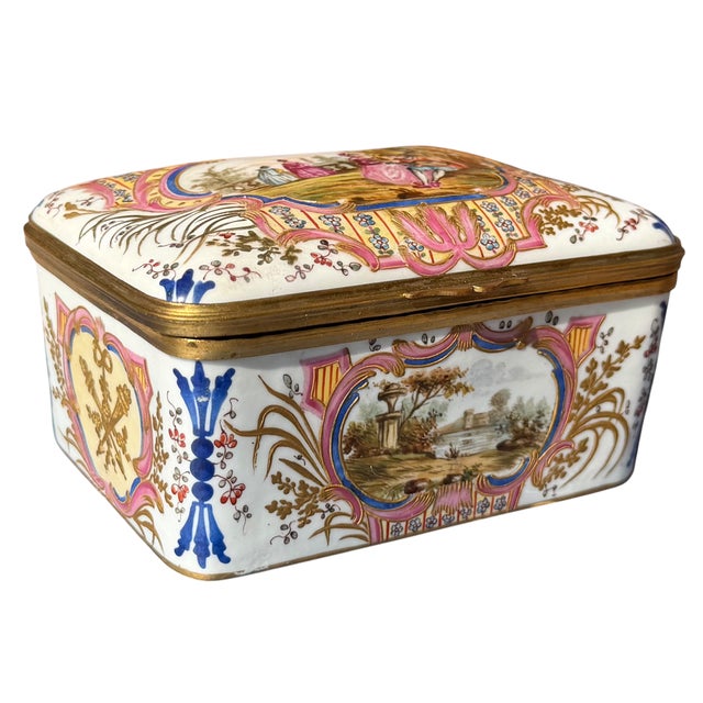 Antique Edme Samson Paris France French Porcelain Box.