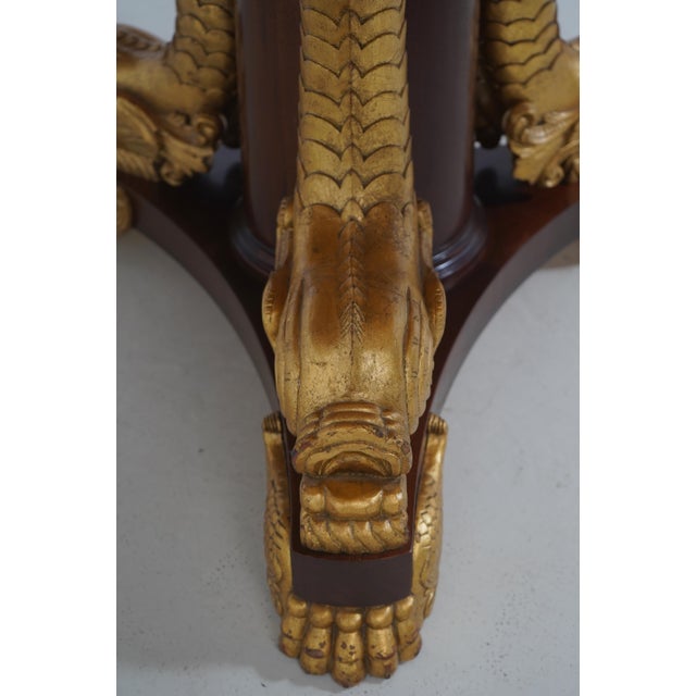 John Widdicomb Round Neoclassical Mahogany Dining Room Table For Sale - Image 11 of 13