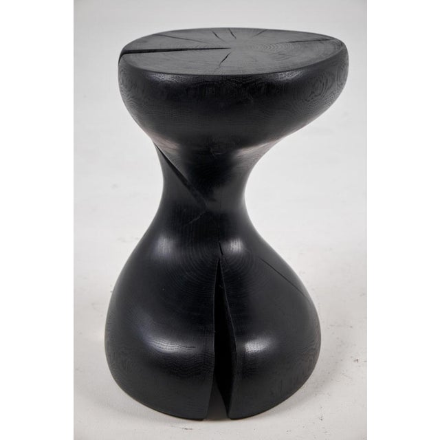 Wood Sculptural Side Table by Logniture For Sale - Image 4 of 13