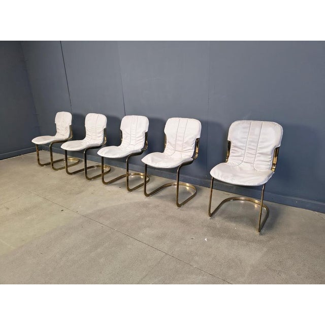 Vintage Dining Chairs attributed to Cidue, 1970s, Set of 5 For Sale - Image 9 of 14