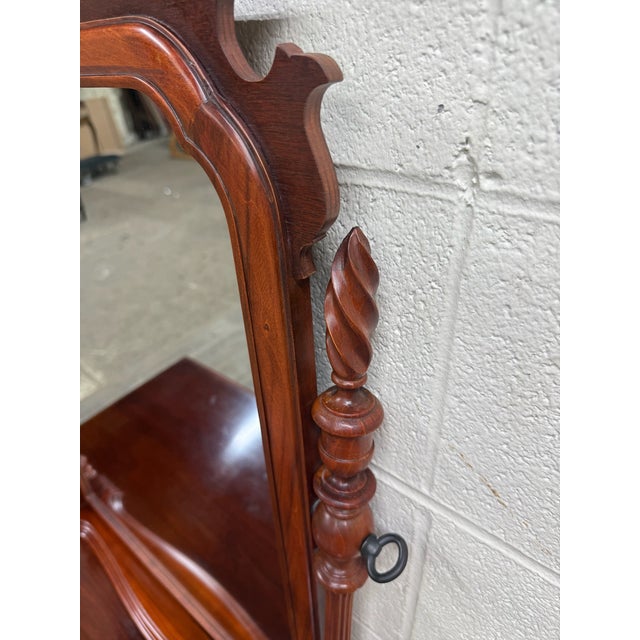 Vintage Thomasville Mahogany Vanity Dressing Table With Mirror For Sale - Image 16 of 18