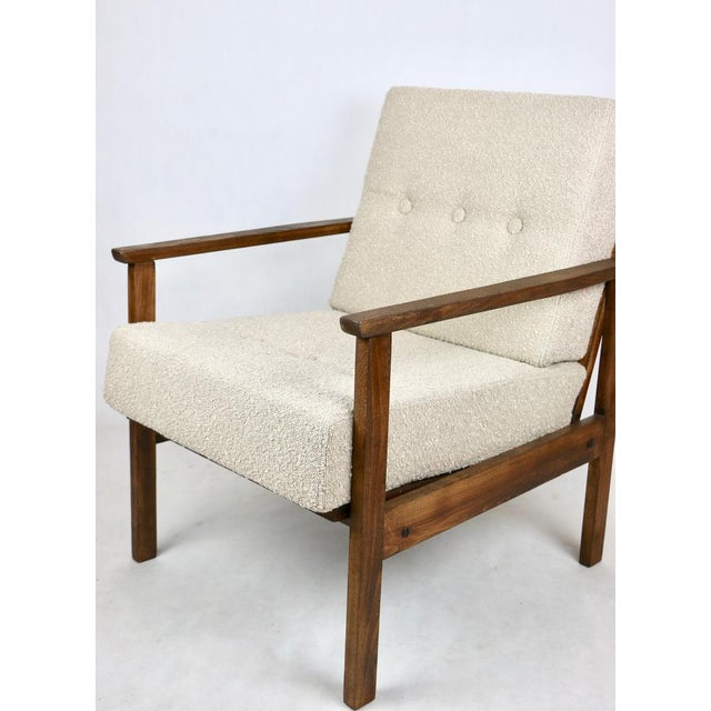 Vintage Beige Boucle Loop Armchair, 1960s For Sale - Image 6 of 11