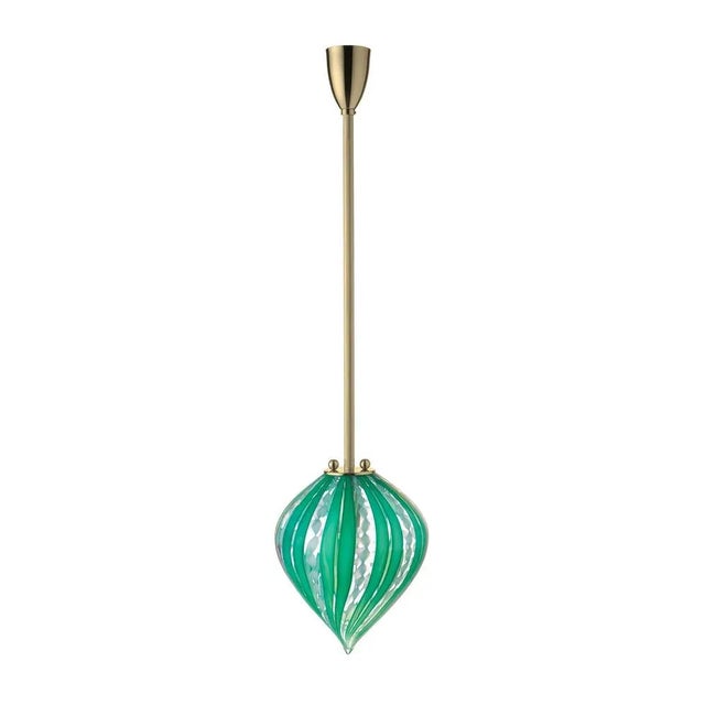 Verde pendant balloon spirale by magic circus editions dimensions: h 36 x w 27 x d 27 cm materials: fluted brass, mouth-...