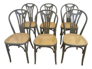Vintage Bentwood Dining Chairs, 1970s, Set of 6