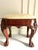 American Vintage Thornton White Charleston South Carolina Chippendale Style Carved Mahogany Footstool 18.25"h X17"x15" For Sale - Image 3 of 18