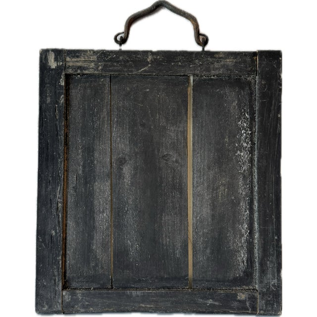 Chinoiserie Blue Asian Antique Set of Four Chinese Blue and White Porcelain Plaques, Signed & Inscribed Shanshui Landscapes, Ebonized FramesTiles For Sale - Image 3 of 9