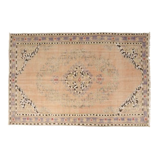 Mid 20th Century Traditional Oushak-Style Medallion Rug For Sale