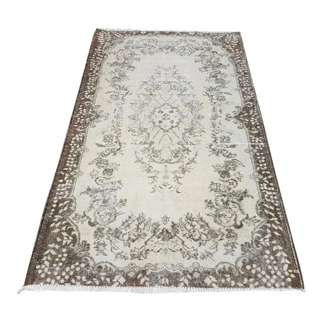 Vintage Turkish Wool Rug-3’11’x6’7" For Sale