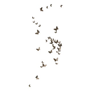 Warm Black Butterfly Wall Sculpture Vertical Flight Right For Sale