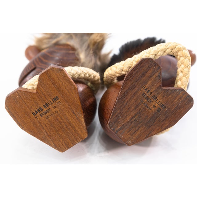 Wood Vintage Hans Bolling X Torben Orskov Optimism & Pessimism Danish Teak Figurines For Sale - Image 7 of 7