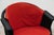 Black Lacquered Wood Chairs with Red Fabric Seats from Pozzi & Verga, 1970s, Set of 4 For Sale - Image 4 of 13