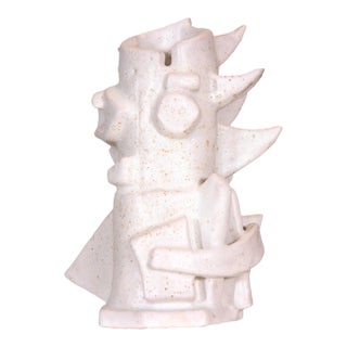 Contemporary Cubist Sculpture Ceramic Vase by Diane Grant For Sale