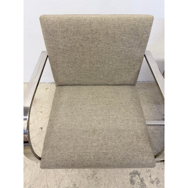 Mie Van Der Rohe Flat Bar Brno Chairs for Knoll - Set of Two For Sale - Image 9 of 17
