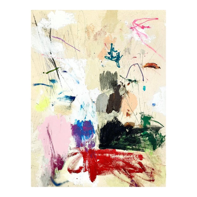 Contemporary Abstract Mixed Media on Canvas "Untitled 156_25" by Ludovic Dervillez For Sale