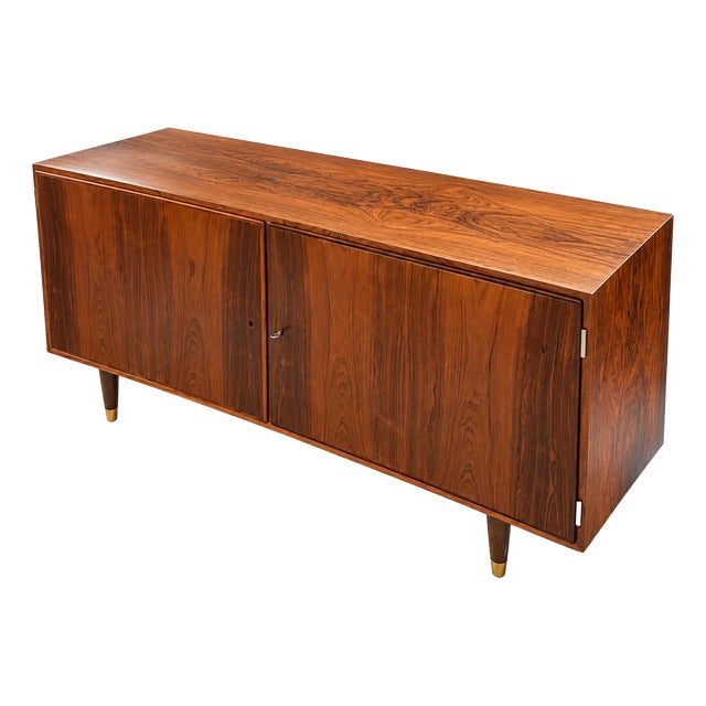 Danish Teak and Santos Rosewood Sideboard attributed to Poul Hundevad, Denmark, 1960s For Sale