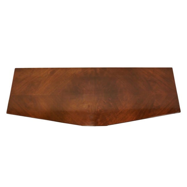 Berkey & Gay Berkey & Gay Bookmatched Mahogany Gothic Jacobean 32" Accent Console Sofa Table For Sale - Image 4 of 12