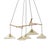 Mid-Century Modern Emily Group of Five Hanging Lamp with Brass Shades from Moss Objects by Daniel Becker For Sale - Image 3 of 10