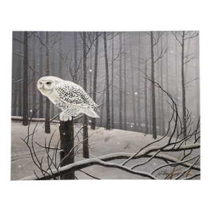 1980s Daniel Pierce Ltd. Ed. Print Signed & Numbered 'Silent Owl" Snowy Owl Rare HTF