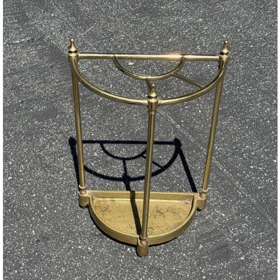 Share Vintage Brass and Iron Umbrella Stand For Sale - Image 12 of 13