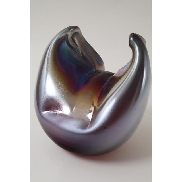 Abstract Iridescent Glass Sculpture, Germany, 1980s For Sale - Image 10 of 15