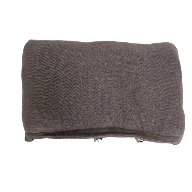 Boho Style Black Pillow Cotton For Sale - Image 9 of 9